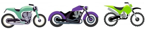 色んなバイクのフラット画像